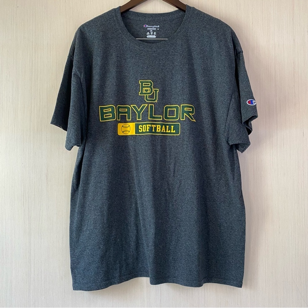 Champion Baylor University Softball Men's Charcoal Graphic T-Shirt Size XL